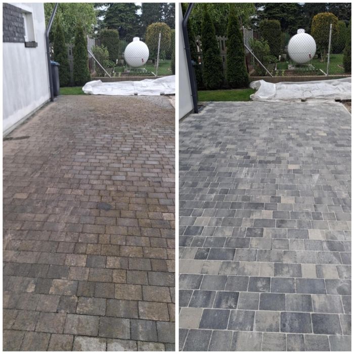 Usługi mycia kostki brukowej, elewacji, itp.