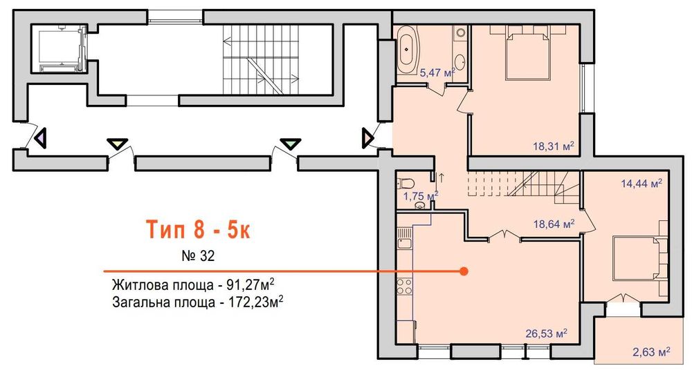 Елітний пентхаус, ЖК "ЯDRO" лише 32000 грн/кв.м. 5 кімнат, 2 санвузли