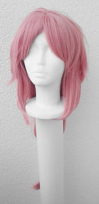 Yae Miko Genshin Impact cosplay wig różowa długa peruka z grzywką