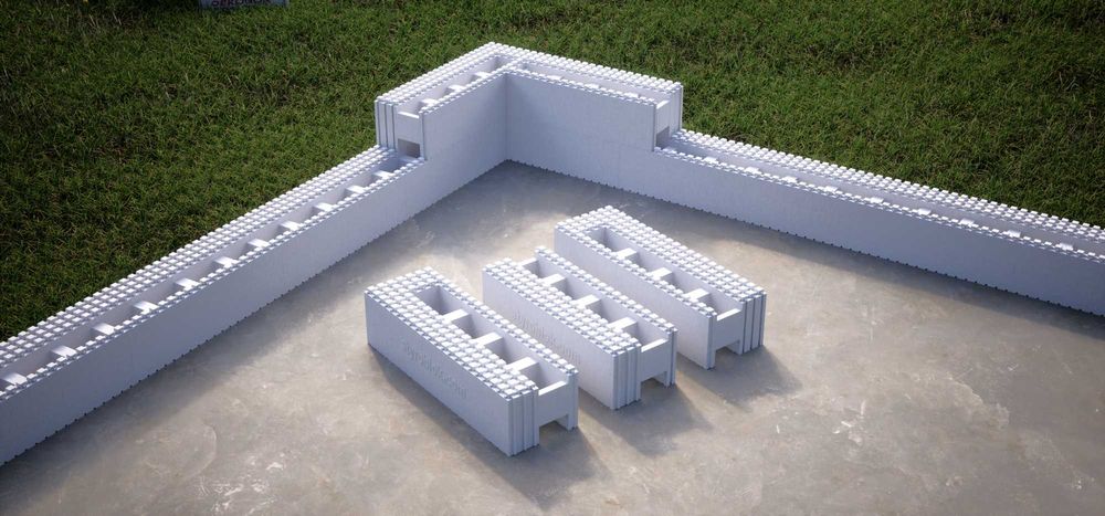 Bloczek styropianowy Styroblok EPS-120 do budowy domu basenu 100x35