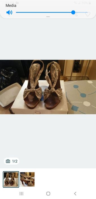 Buty drewno prl 39 tkanina plus drewno stara rzecz babcia tkanina szary wężyk stare obuwie vintage