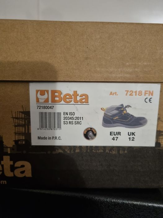 Buty robocze Beta 7218 FN S3 RS SRC r. 47 – nowe