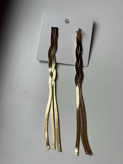 Стильні жіночі довгі сережки-колоски