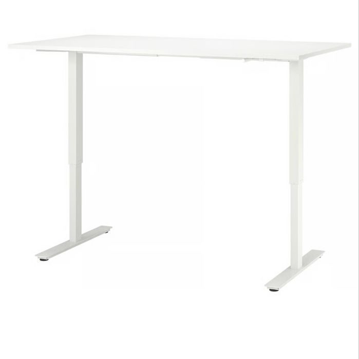 TROTTEN Biurko z regulacją wysokości, biały, 160x80 cm