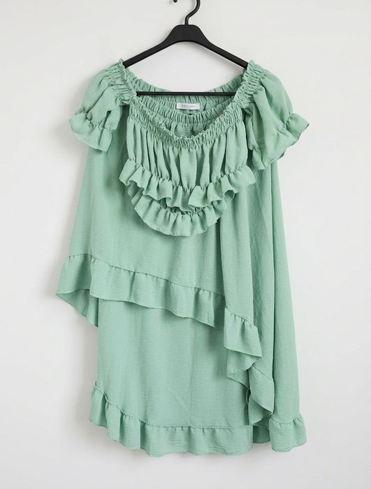 Dwuczęściowy komplet boho / hiszpanka – crop top + spódnica rozmiar S