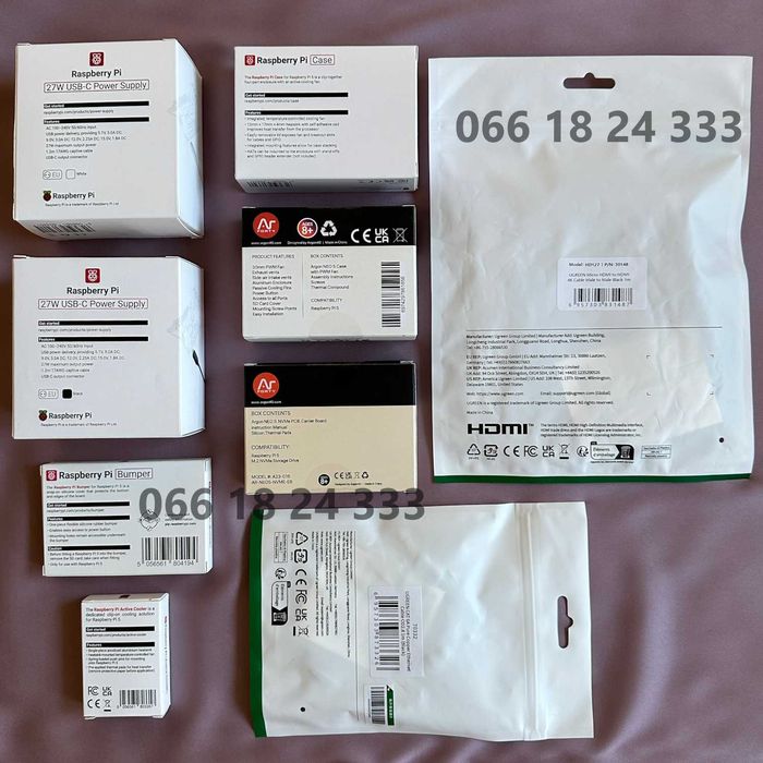 Нові комплектуючі для Raspberry Pi 5: корпус, кулер, кабель, microSD