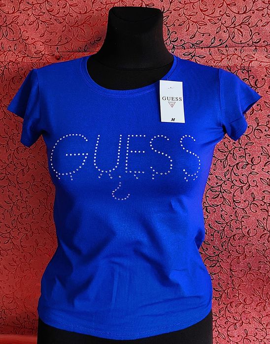 Granatowa koszulka damska Guess S M L XL wysyłka pobranie bardzo ładna