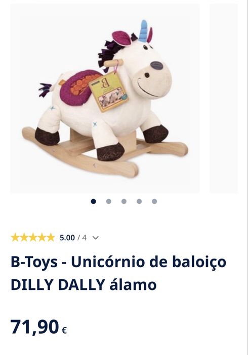 Unicórnio de Baloiço B. Toys – Como Novo
