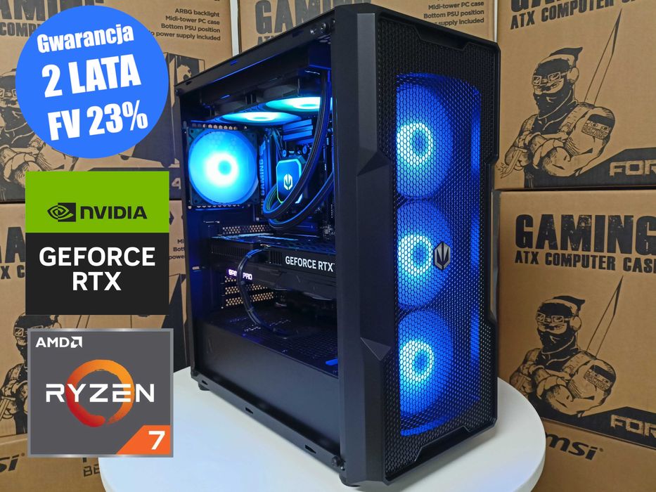 Nowy Komputer Gamingowy Ryzen 7 9800x3D Win11 32GB DDR5 1TB RTX 5070 12GB WiFi Gwarancja 24mc Faktura 23% KomputeryGamingowe.com