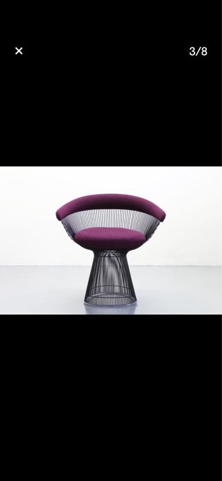 Knoll Warren Platner cadeira aco veludo