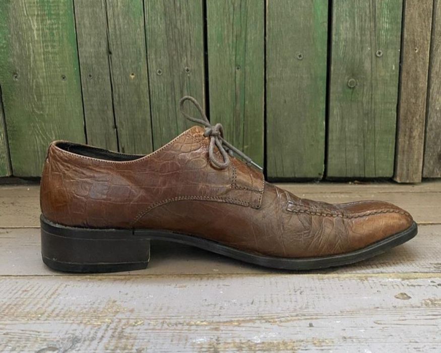 Fabio de marco дизайнерські італійські шкіряні туфлі дербі коричневі