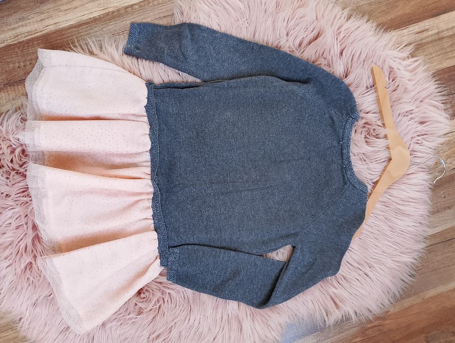 Sukienka H&M 98/104sweterkowa z tiulem
