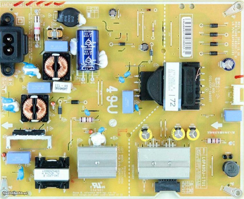 eax67189.201-1.6 eay64511.101     tv led lg 49uj634 v...etc