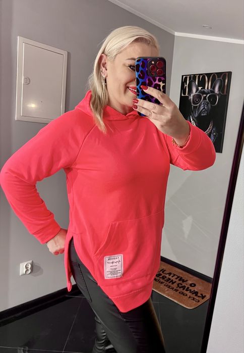 Bluza damska różowa intensywna