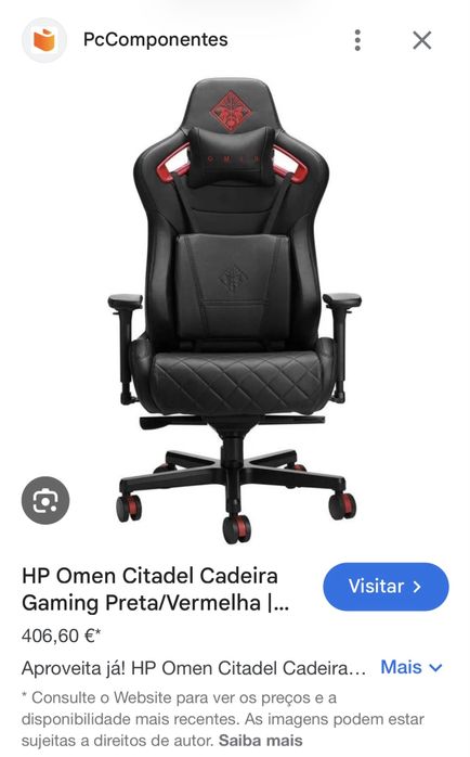 HP Omen Citadel Cadeira Gaming como novo
