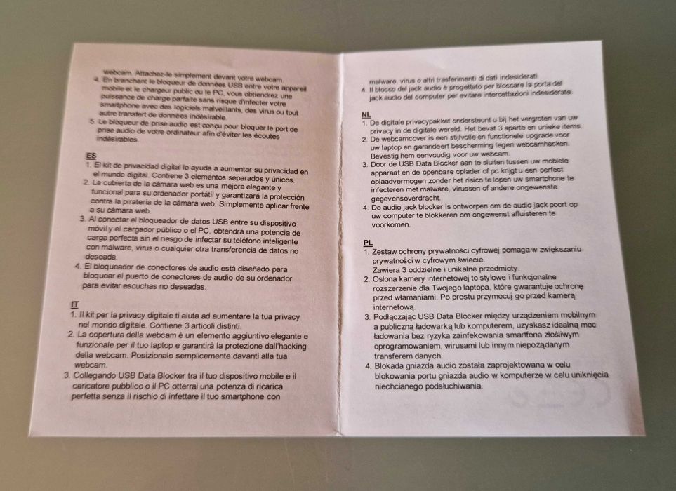 Zestaw ochrony prywatności cyfrowej MO6171