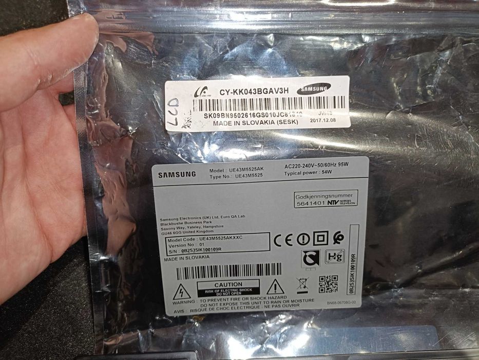 Placa Mãe TV Samsung UE43M5525AK BN94/12565L