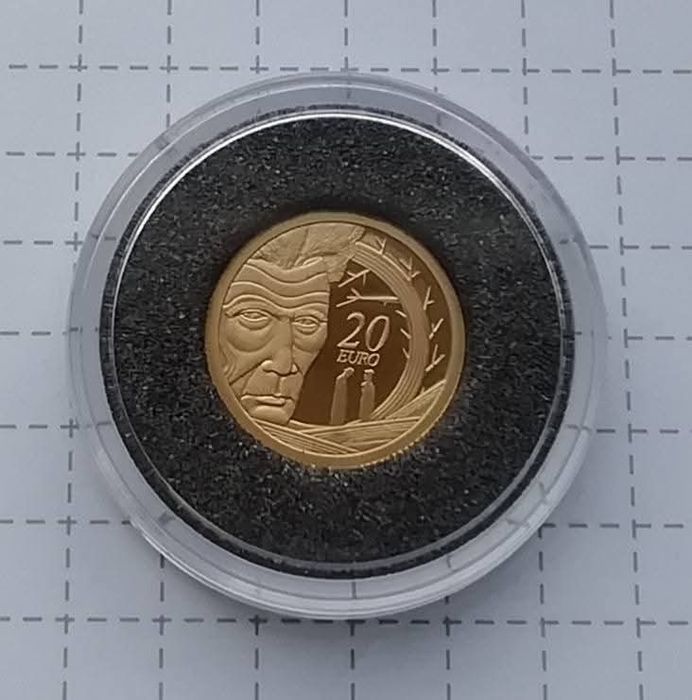 Ірландія 20 євро 2006р. ЗОЛОТО! ПРУФ.100р.З народження Семюеля Беккета