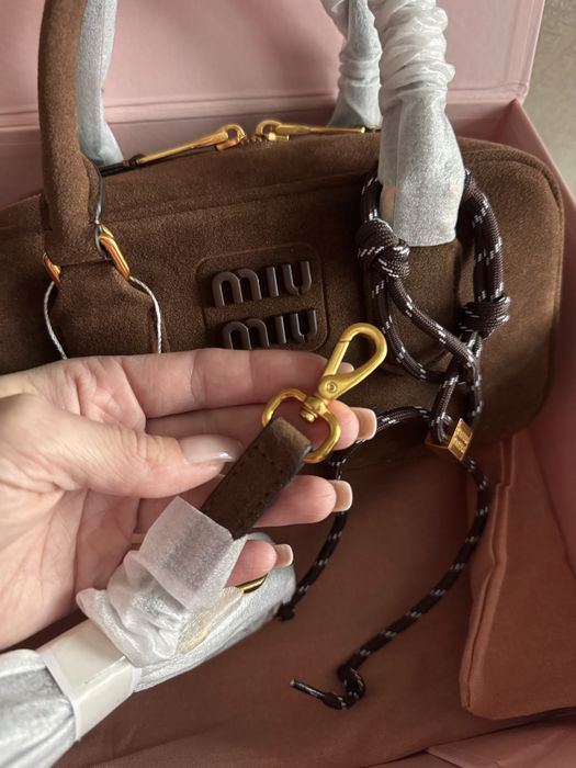 Сумка із натуральної замші Miu miu | магнітна коробка