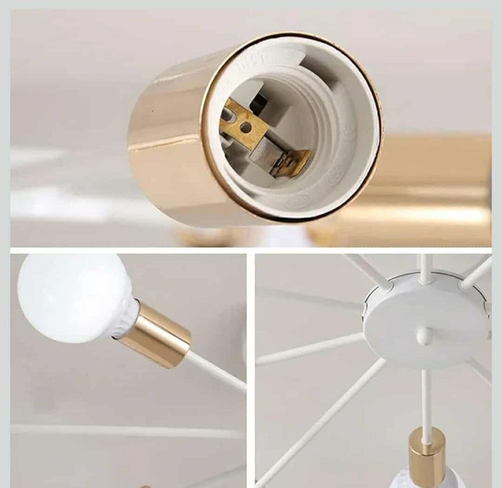 Lampa sufitowa z dziesięcioma gałęziami