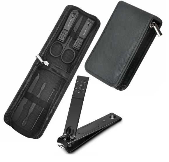 Zestaw do manicure pedicure paznokci przybornik obcinaczki 6w1