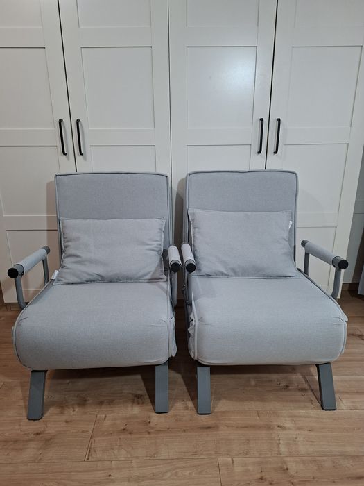 Fotele rozkładane z poduszkami Gorela - 2 sztuki