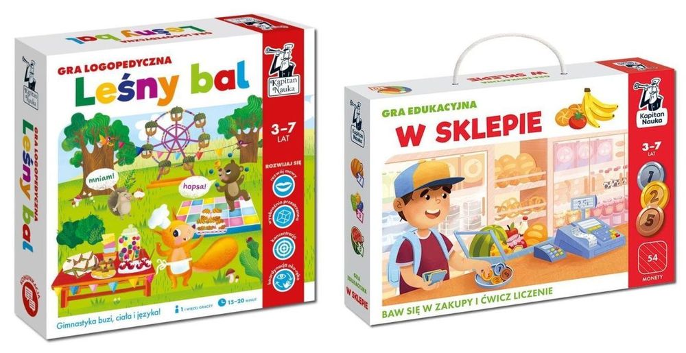 Leśny Bal + W Sklepie Zestaw Gier Wiek 3+ Kapitan Nauka