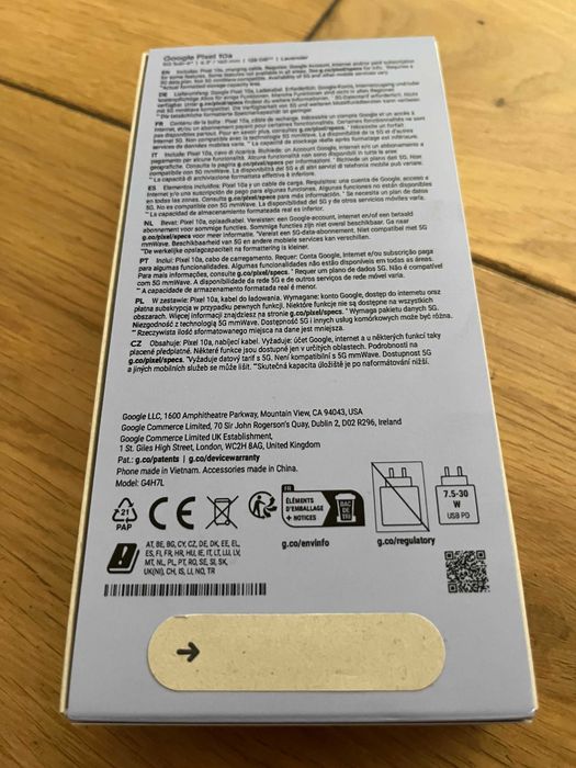 Nowy Pixel 10a 8/128 5G Polska gwarancja 24