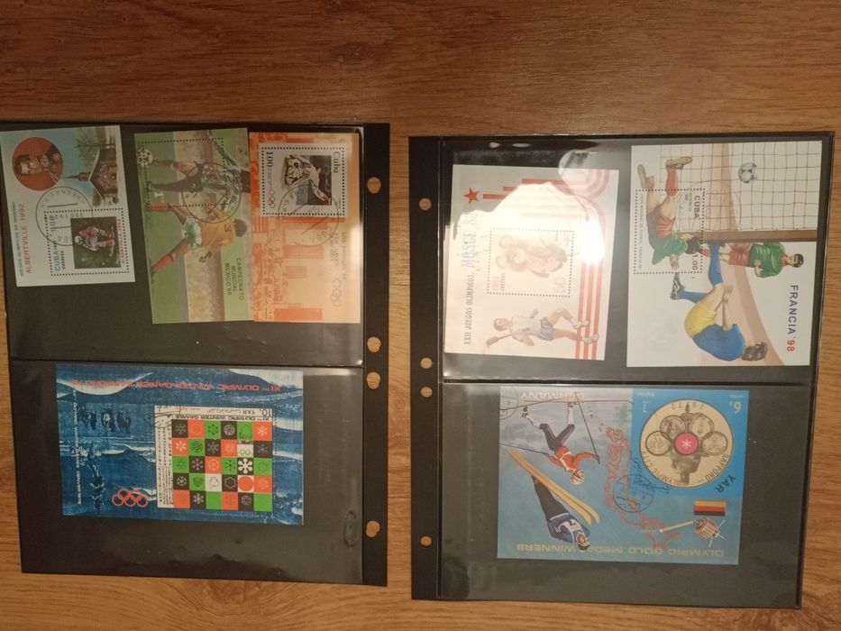 Pocztowe znaczki błoki. Sport.