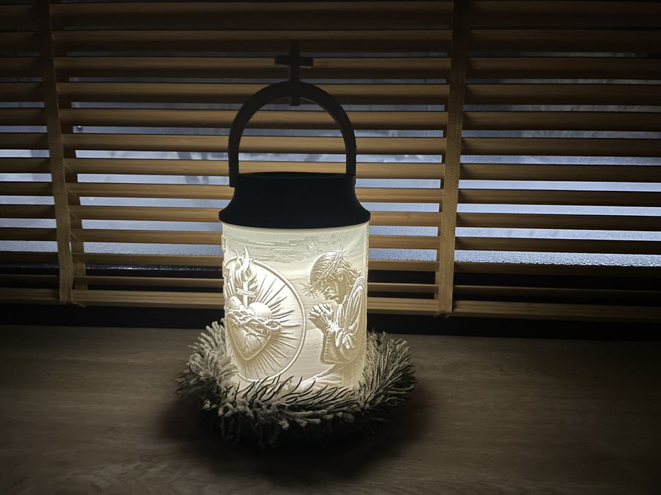 Лампадка з фото і текстом на сонячній батареї