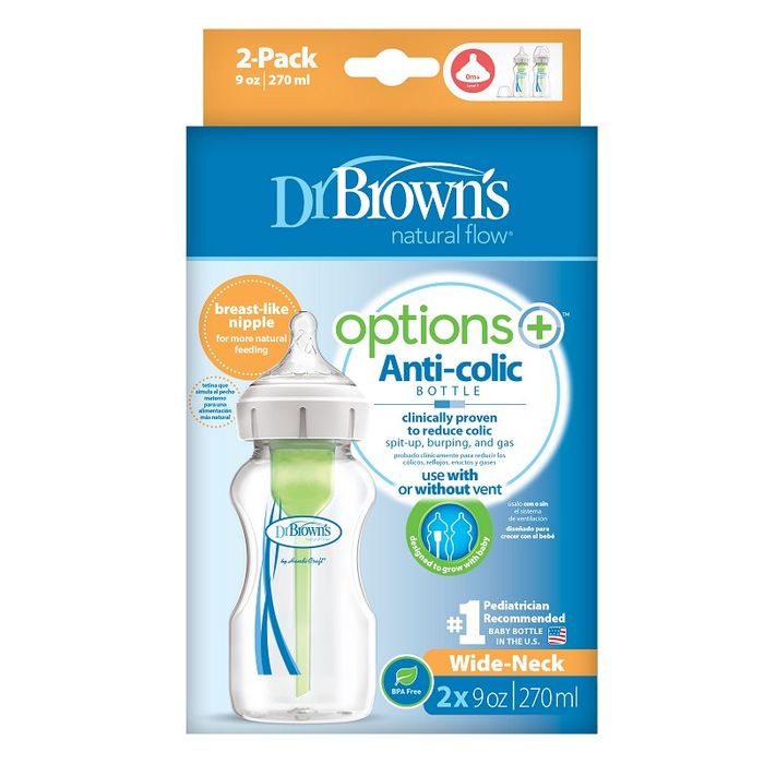 Butelka Dla Niemowląt Dr.Browns Options Plus 270ml Szeroka Szyjka PP 2 Pak