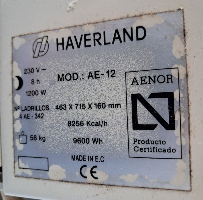 Acumuladores/ aquecedores de calor  haverland (vários modelos)