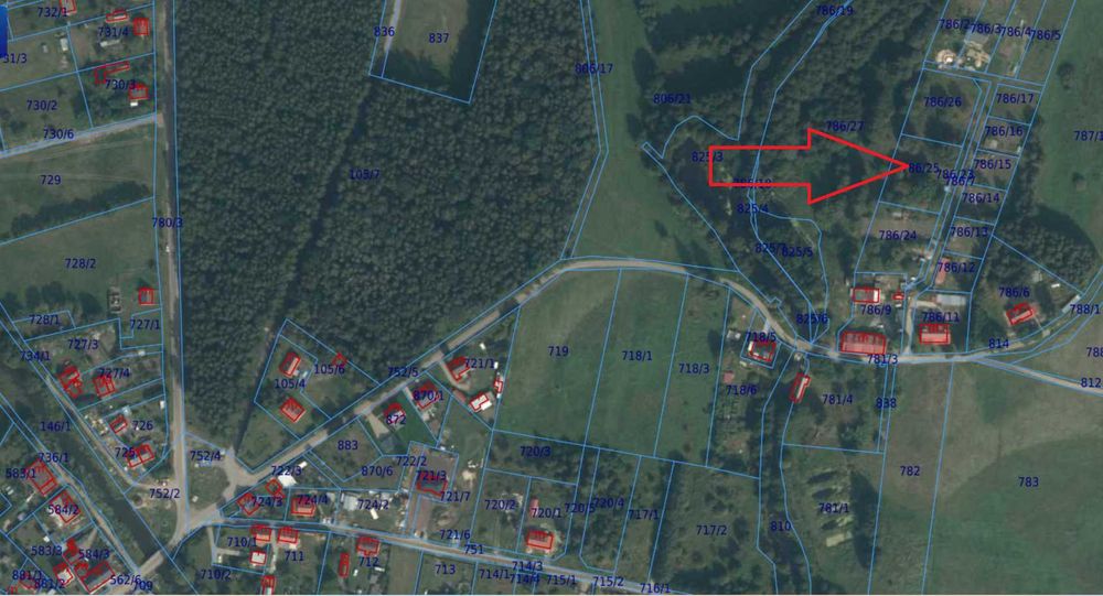 Duża działka budowlana 1861m2. Jezioro, las. Gwda Wielka.