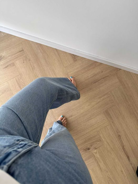 Sinsay spodnie szerokie wysoki stan z szerokimi nogawkami denim grube 36 s