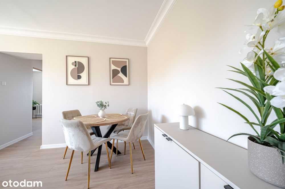3 pok. balkon, umeblowane 43 m2, po remoncie,