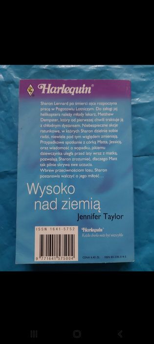 Książka romans WYSOKO NAD ZIEMIĄ 2002 rok