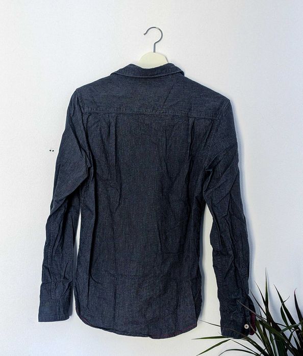 ACEITO TROCAS | Camisa Oxford Springfield – Cinzento Antracite e Bordô – Tamanho S