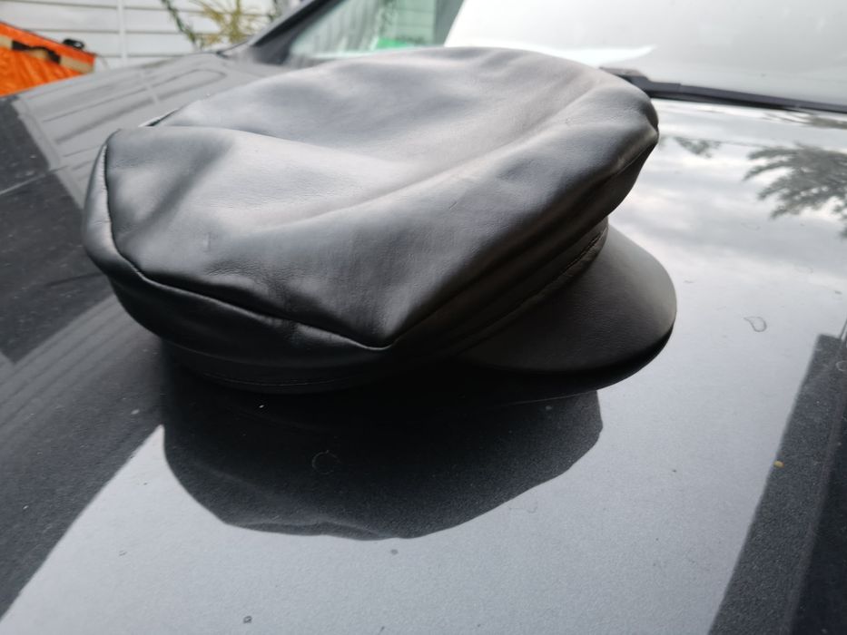Czapka kaszkiet z ekoskóry rozmiar 56 cm