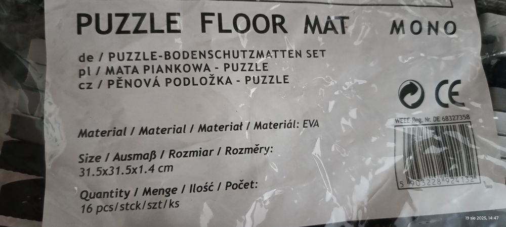 Mata edukacyjna na podłogę dla dzieci, duża.