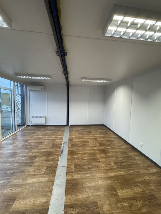 Kontener biurowy socjalny budowlany przeszklony handlowy