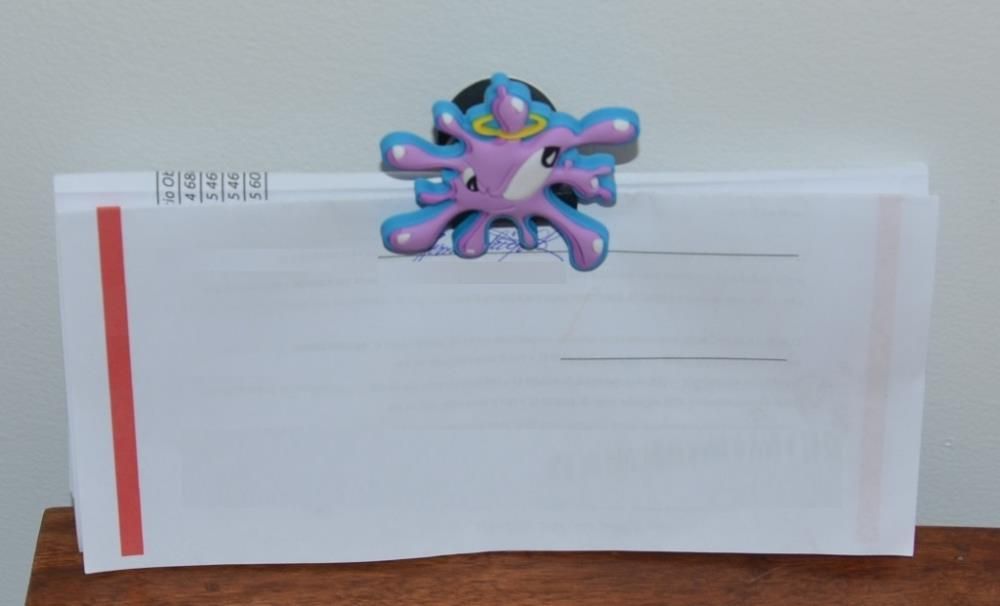 Magnéticos (frigorífico) em fimo com mola prende-papéis