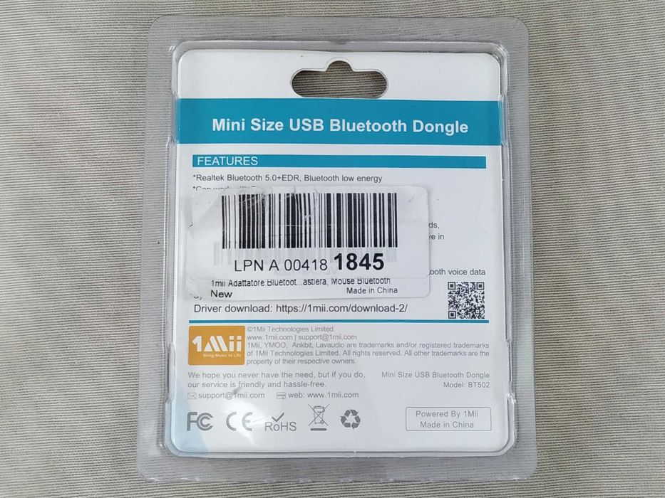 Miilink BT502 Adapter Bluetooth 5.0 USB EDR