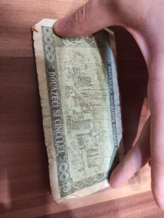 25 Lei 1966 r - Stare pieniądze, banknot, Rumunia, seria C Stare Pieniądze Kolekcjonerskie