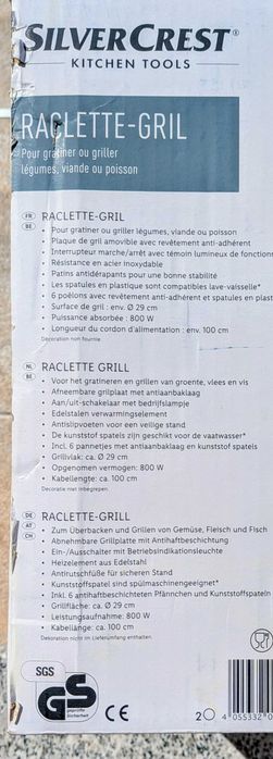 SILVERCREST Raclette-Grill, 800 W, Ø 29 cm