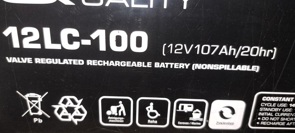 Akumulatory 12 V 107Ah Magazyn energii