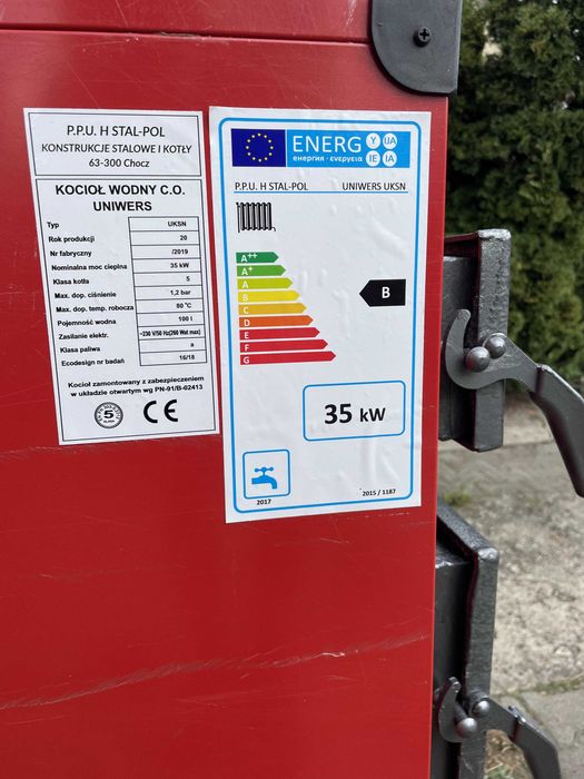 PIEC 35kw na DREWNO WEGIEL 300m2 piec SOLID kotły piece GRATIS!
