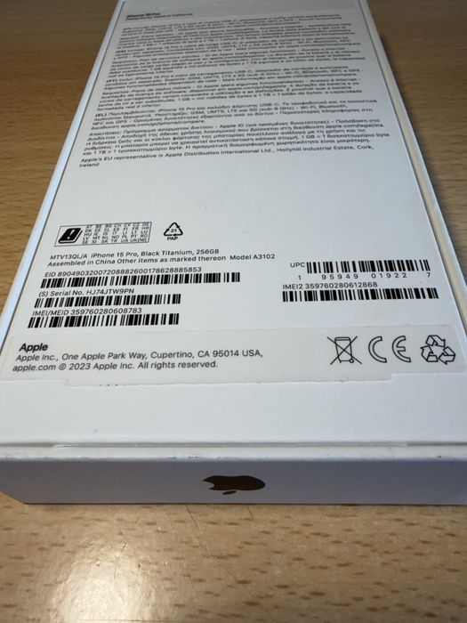 Iphone 15pro titanio preto