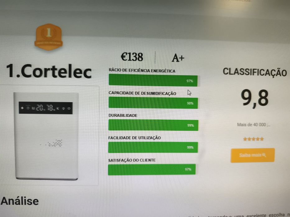 Desumidificador Cortelec A+