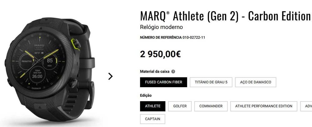 Garmin Marq Athlete (2ª geração) Edição Carbono - PROMOÇÃO