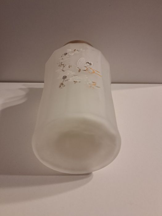 Wazon z matowego szkła prl